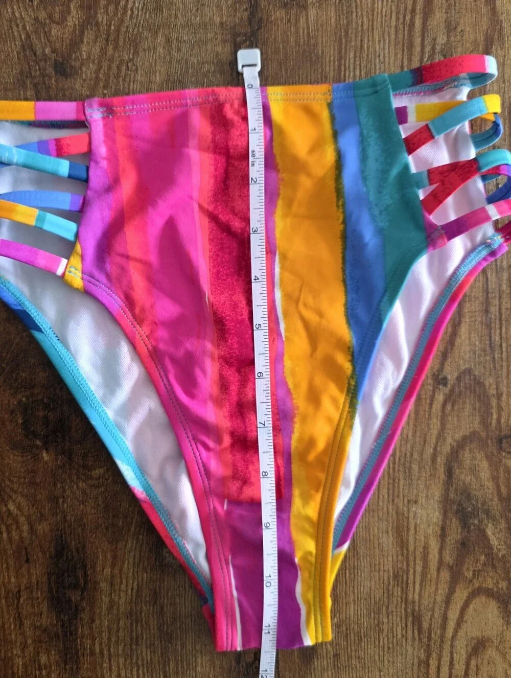 🌈 Xhilaration XS Rainbow High Waist Bikini Set NWT Beach Vacation
